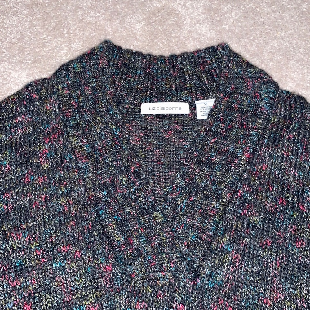 Liz Claiborne Women’s V-Neck Sweater - Multi